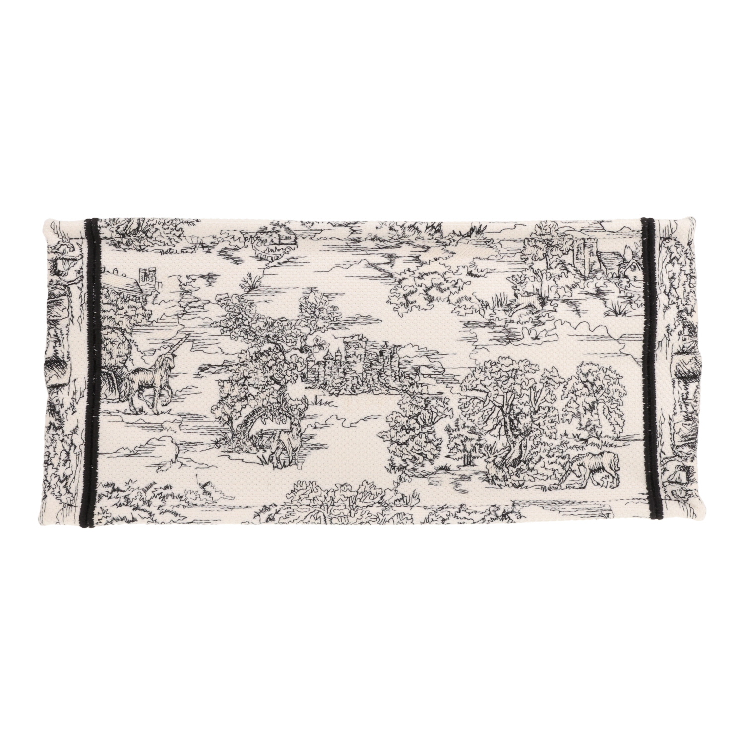 Bolso tipo cabas Dior «Book Tote», modelo mediano, de lona con el monograma «Oblique» en Blanc y Noir - Detail D1