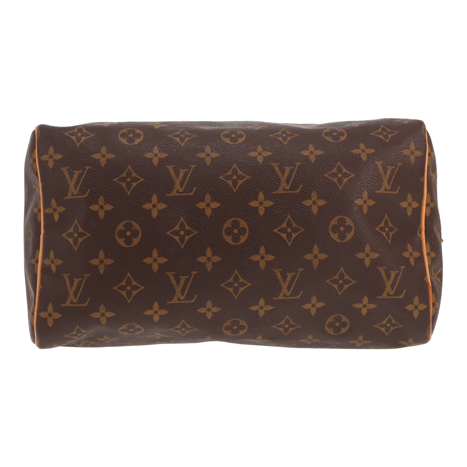 Sac à main Louis Vuitton  Speedy 30 en toile monogram marron et cuir naturel - Detail D1