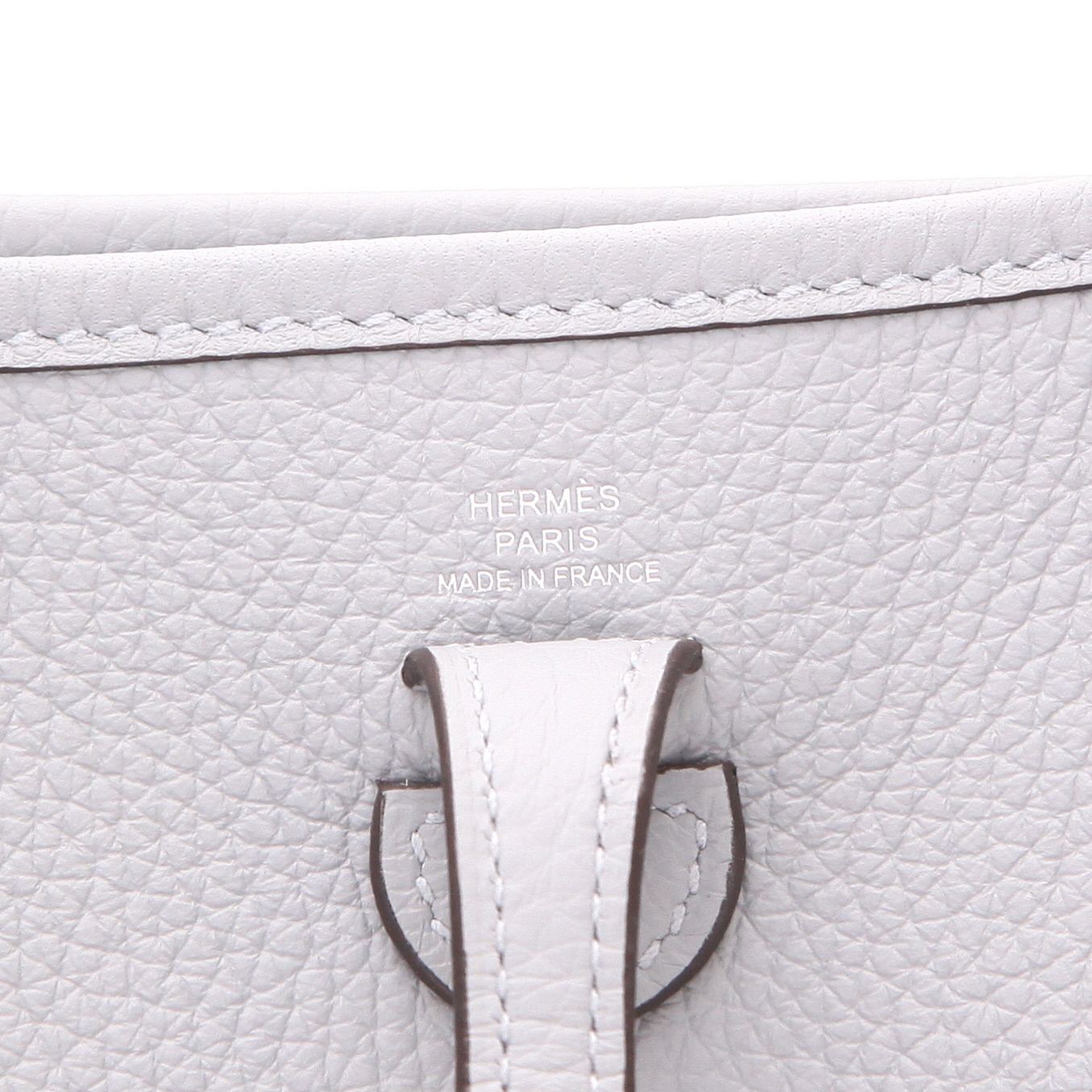 Borsa a tracolla Hermès  Evelyne 16 cm in pelle di vitello Clémence Gris Pantin - Detail D2