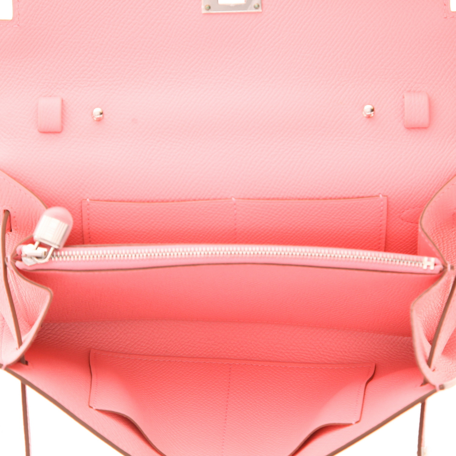 Borsa/pochette Hermès Kelly To Go in pelle Epsom color Rose Confetti - Detail D3