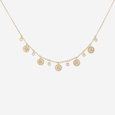 Collier Dior Rose des vents en or jaune, nacre et diamants