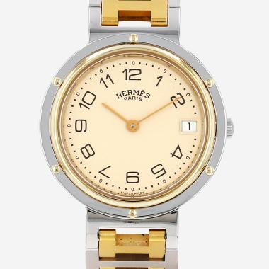 Hermès Clipper watch in gold-plated and steel, circa 2000