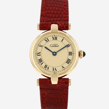 Montre Cartier Must Vendôme petit modèle  en vermeil Ref: Cartier - 590004  Vers 1990