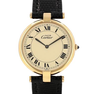 Orologio Cartier Must Vendôme, modello grande, in vermeil. Rif.: Cartier - 17. Intorno al 1986