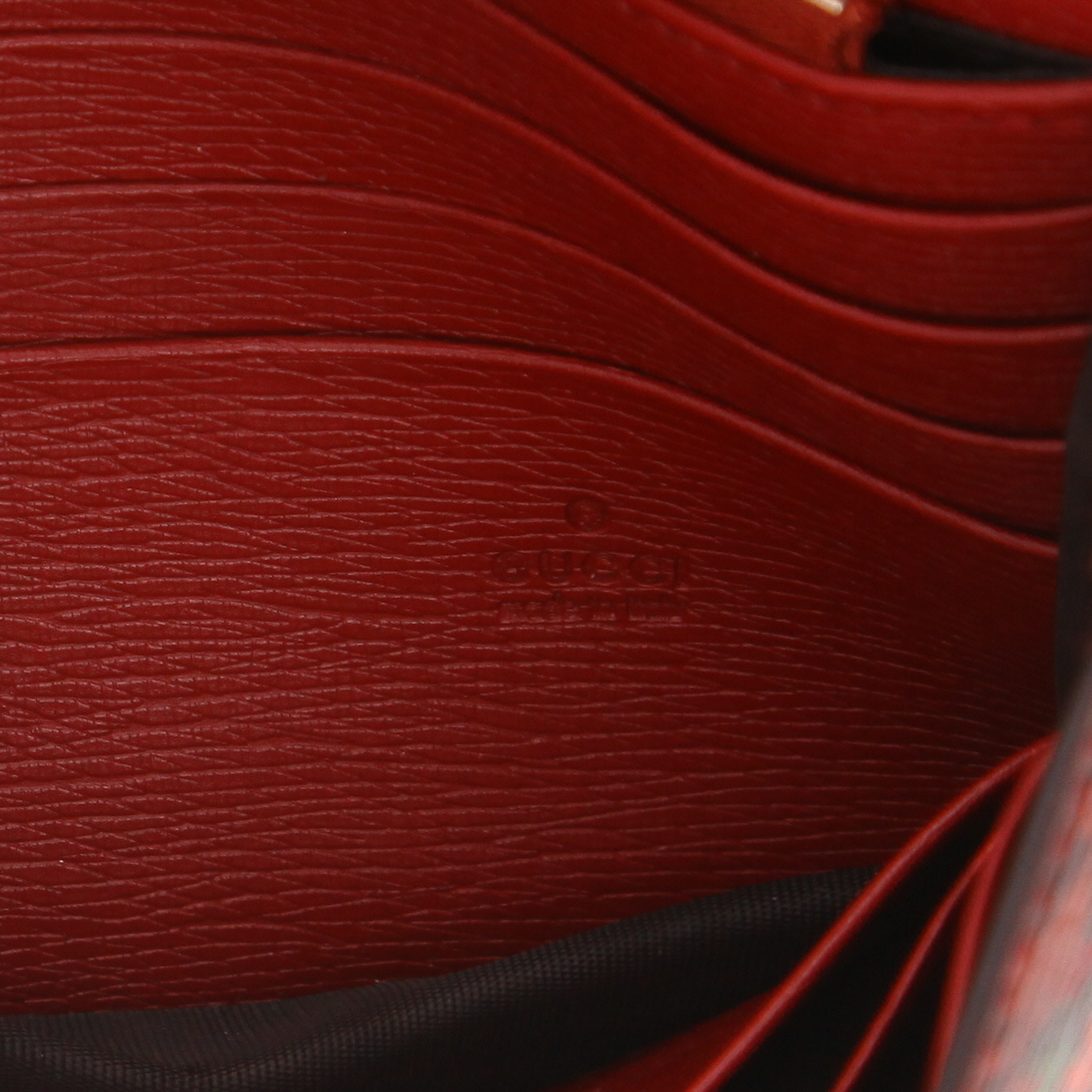 Gucci Interlocking G shoulder bag in red leather - Detail D2