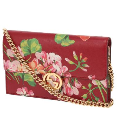Borsa a tracolla Gucci Interlocking G in pelle rossa