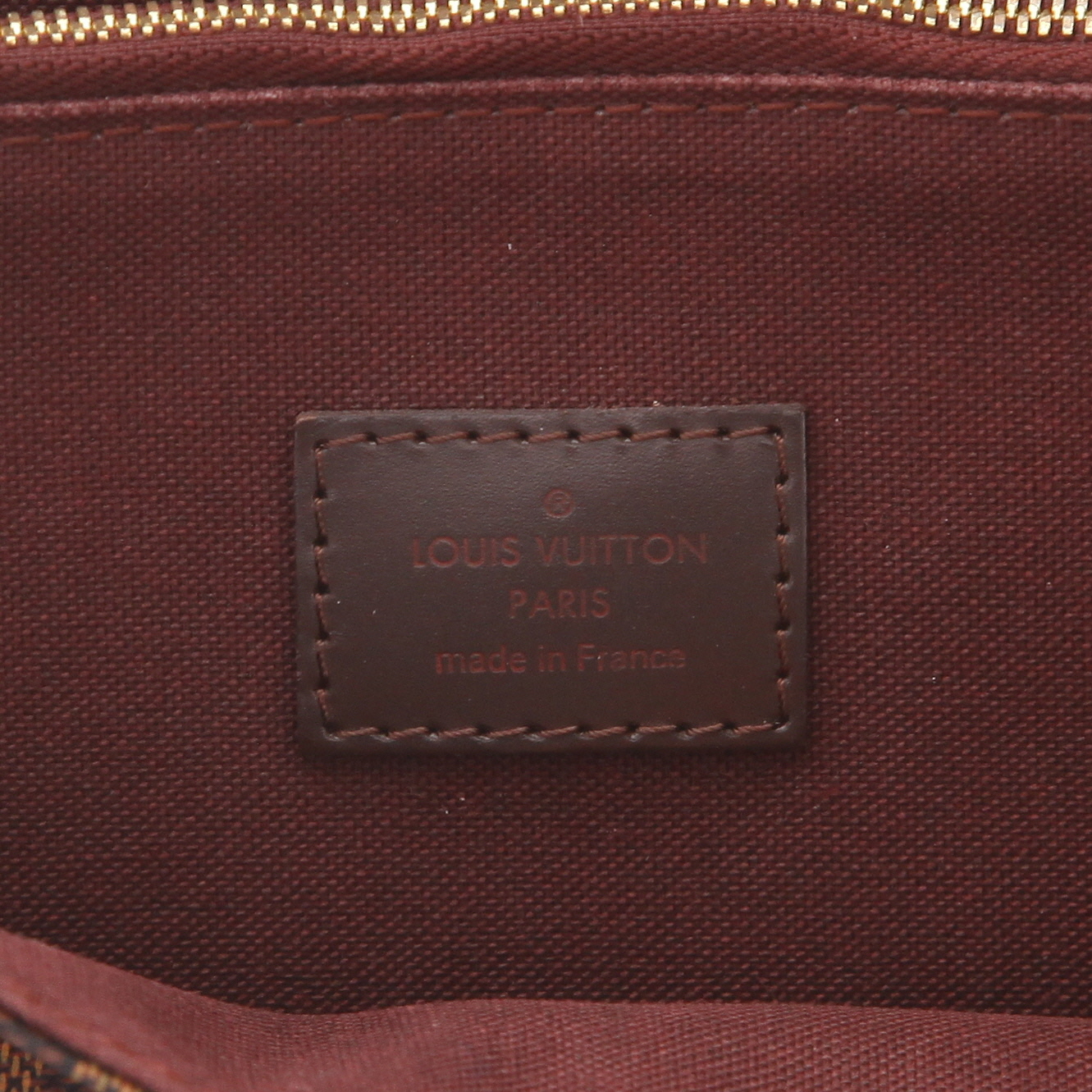 Sac bandoulière Louis Vuitton  Hoxton en toile damier ébène et cuir marron - Detail D2