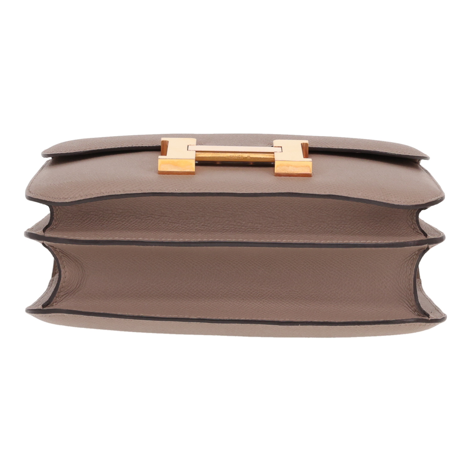Hermès Constance handbag in Epsom leather, Gris Asphalte - Detail D1