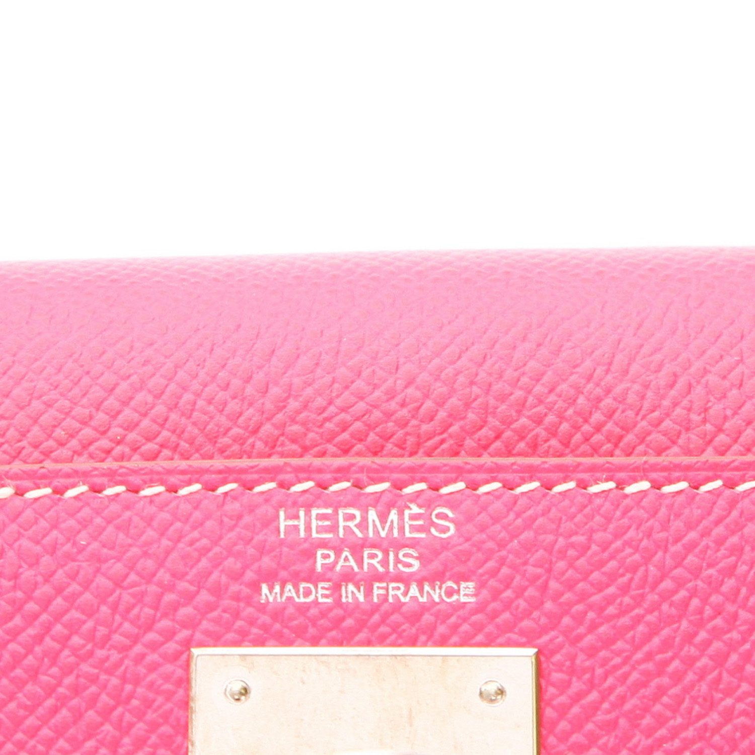 Hermès Kelly 32 cm handbag in Rose Tyrien Epsom leather - Detail D2