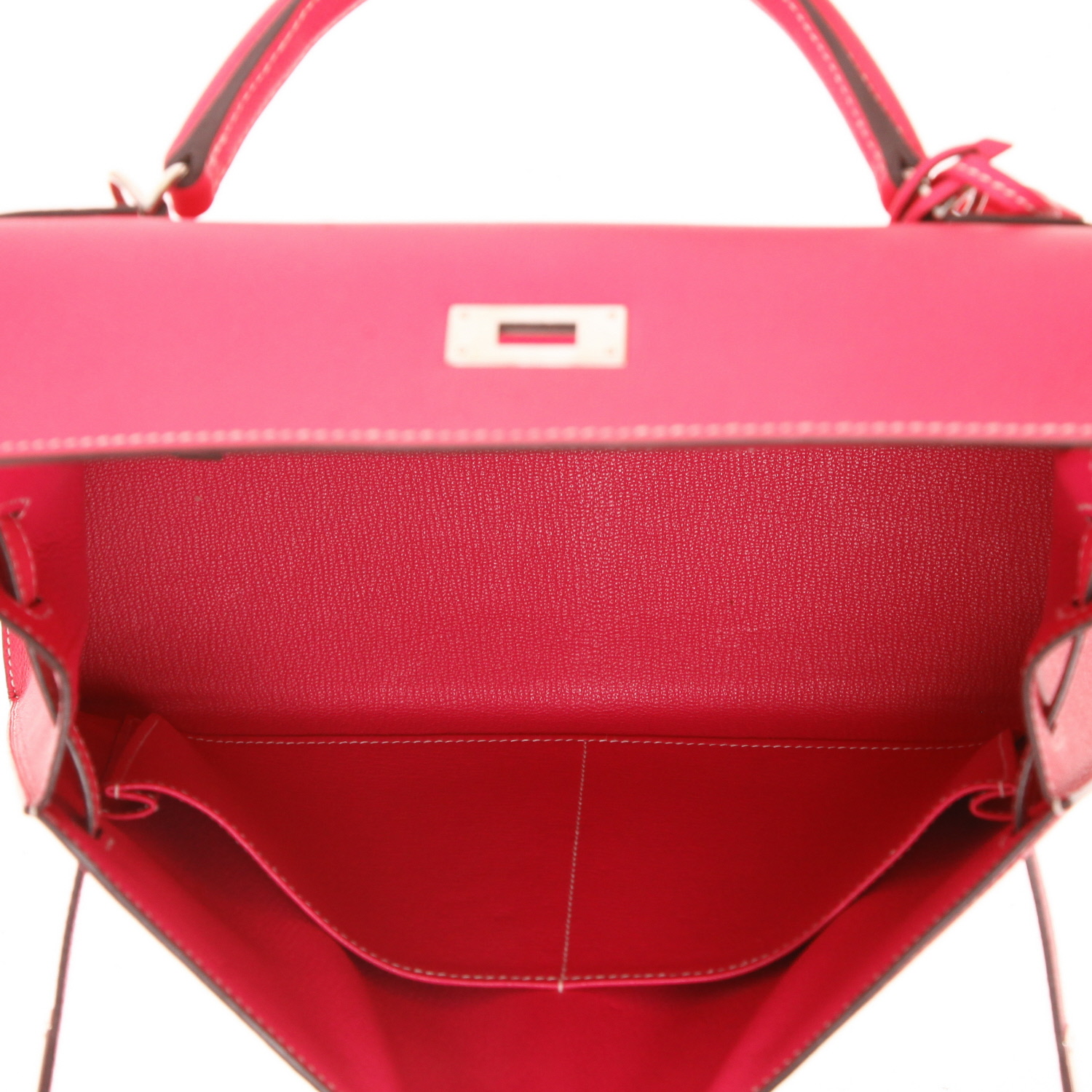 Bolso Hermès Kelly de 32 cm, de piel Epsom en color Rose Tyrien - Detail D3