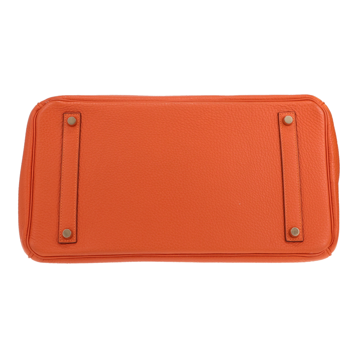 Sac à main Hermès  Birkin 35 cm en cuir togo orange - Detail D1