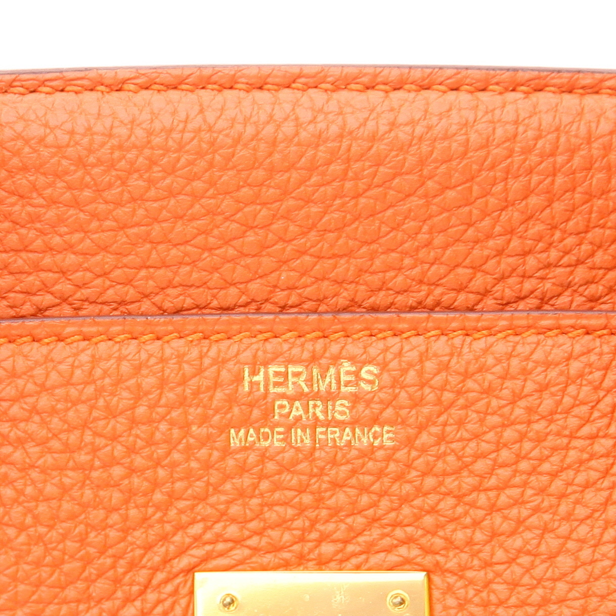 Borsa Hermès Birkin da 35 cm in pelle Togo Orange - Detail D2