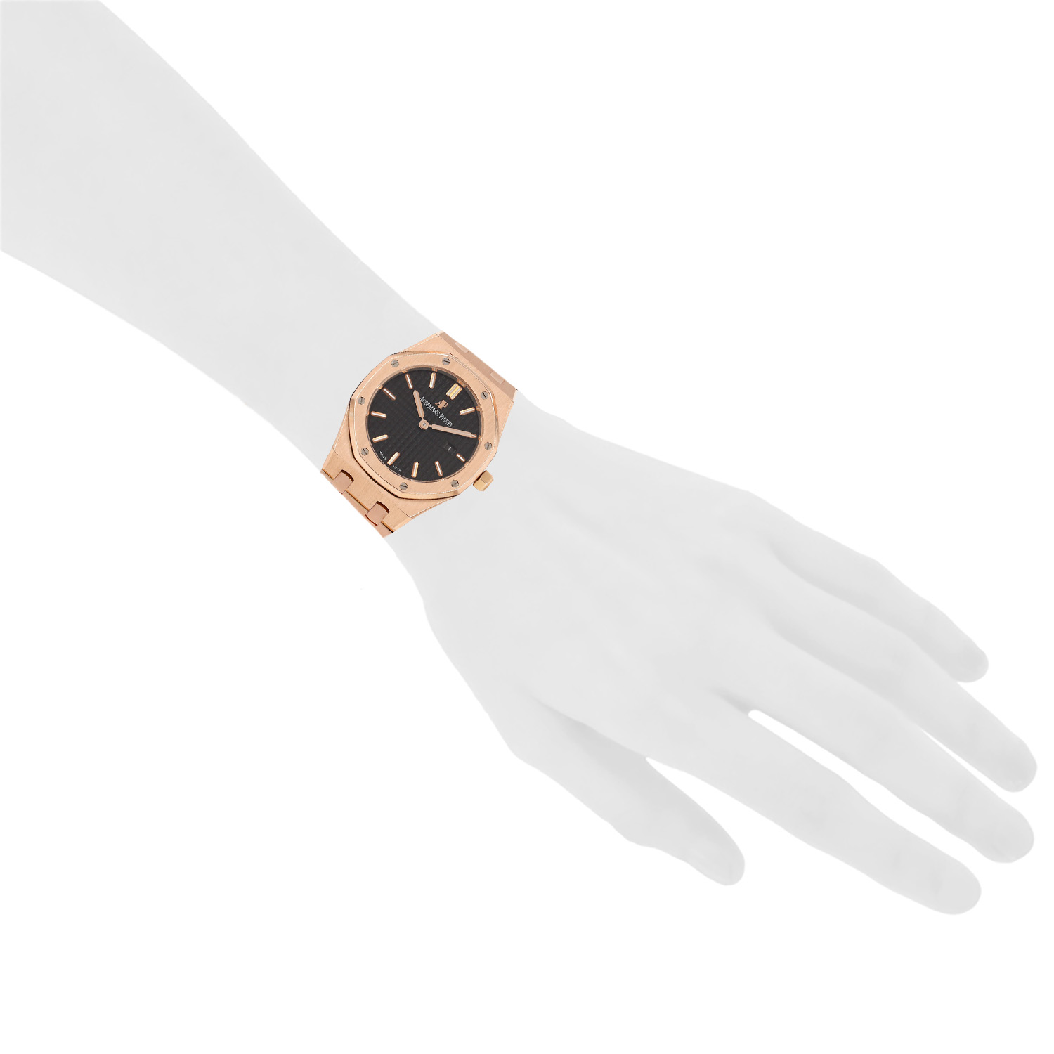Montre Audemars Piguet Lady Royal Oak en or rose Ref: Audemars Piguet - 67650OR  Vers 2017 - Detail D1