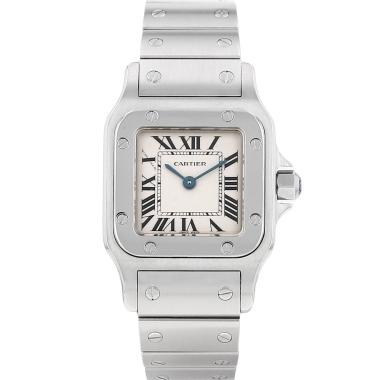 Orologio Cartier Santos Galbée, modello piccolo, in acciaio, rif.: Cartier - 1565, intorno al 1990