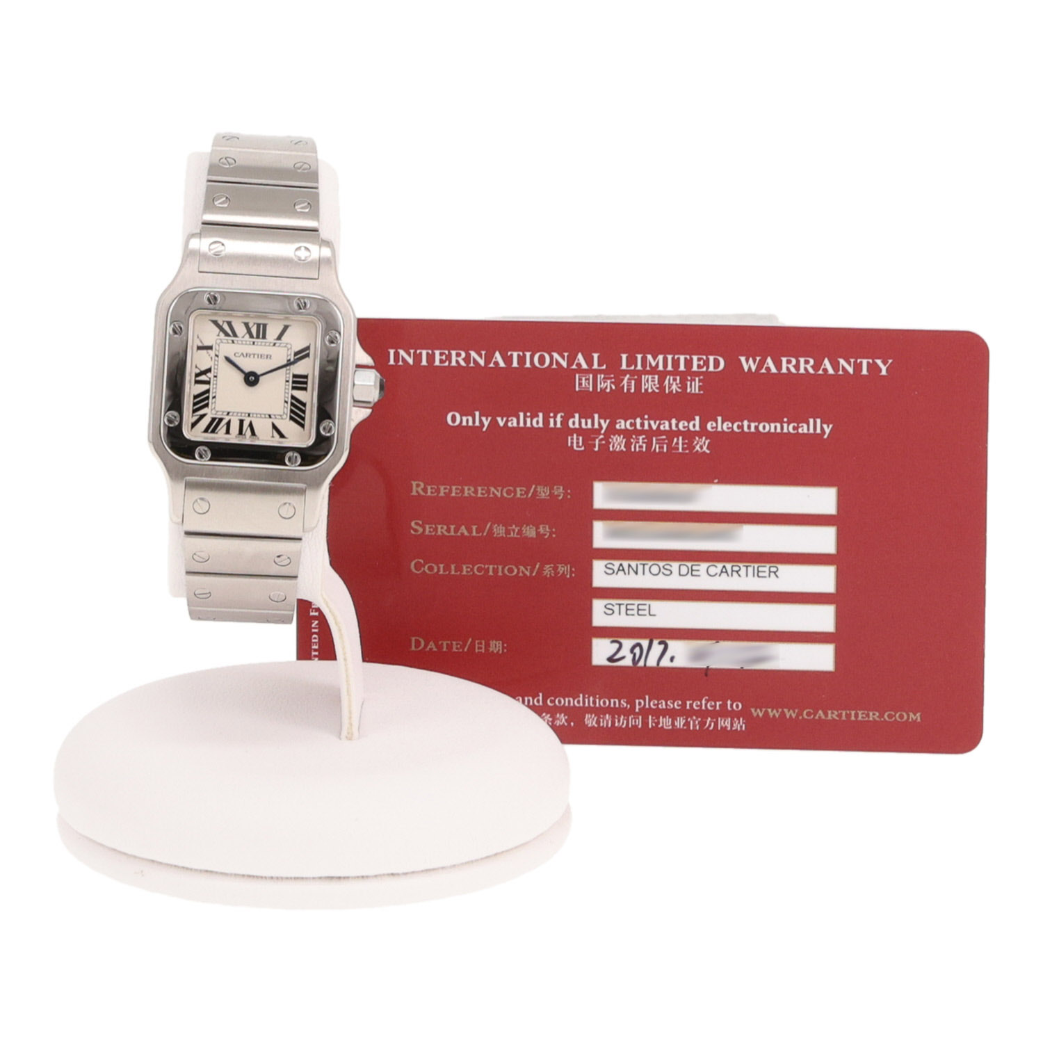 Cartier Santos Galbée small model watch in steel, Ref: Cartier - 1565, circa 2017