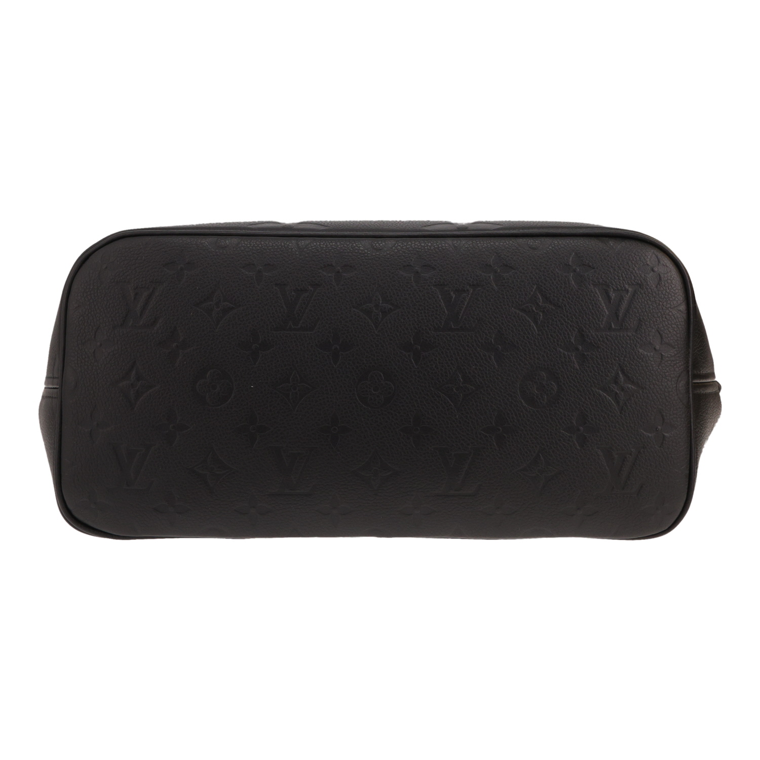Sac cabas Louis Vuitton  Neverfull en cuir monogram empreinte noir - Detail D1