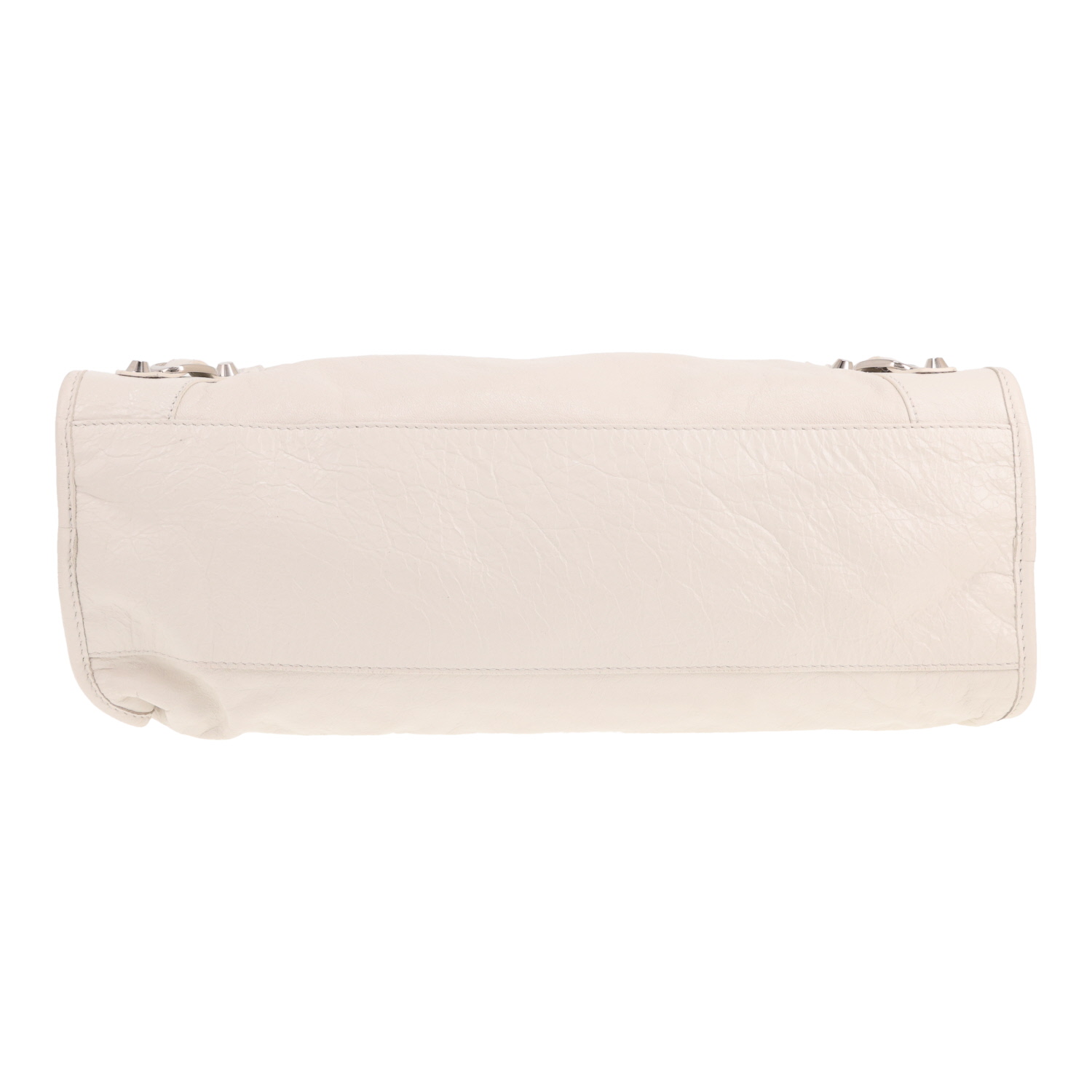 Balenciaga City handbag in white leather - Detail D1