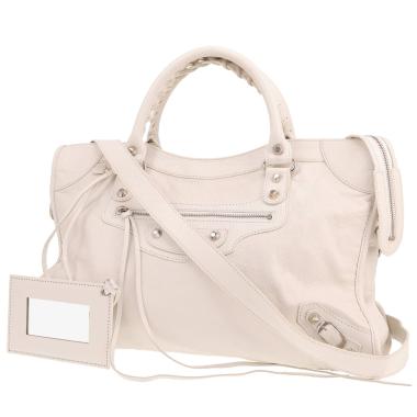 Balenciaga City handbag in white leather