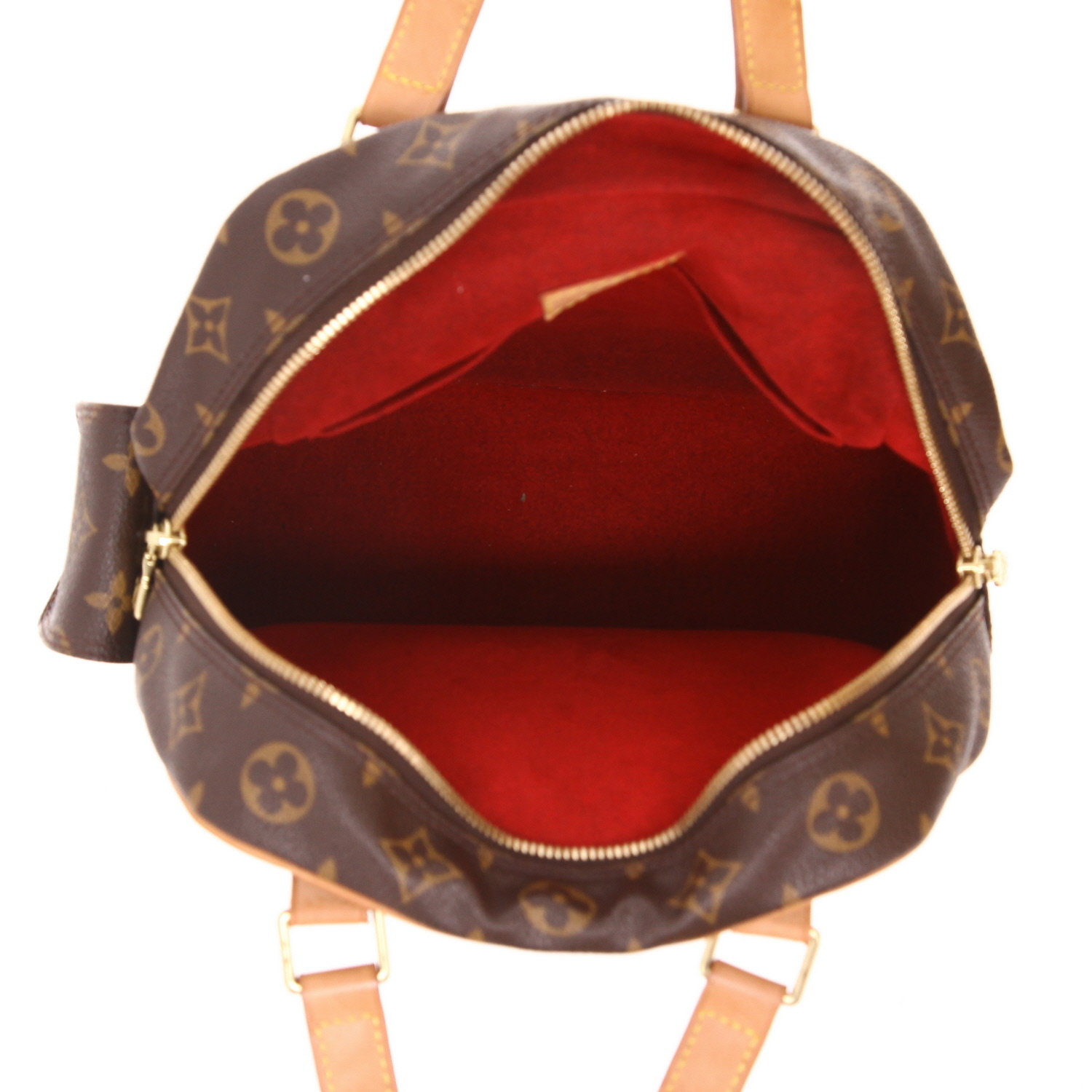 Sac à main Louis Vuitton  Excentricité en toile monogram marron et cuir naturel - Detail D3