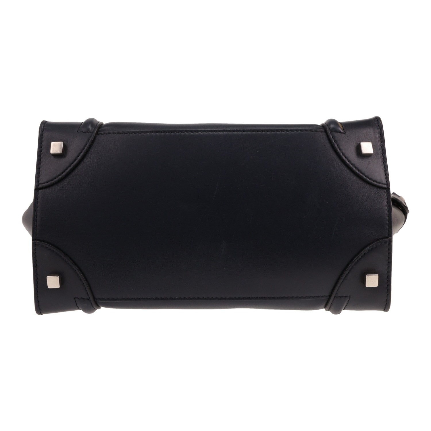 Borsa Celine Luggage in pelle Bleu Nuit - Detail D1