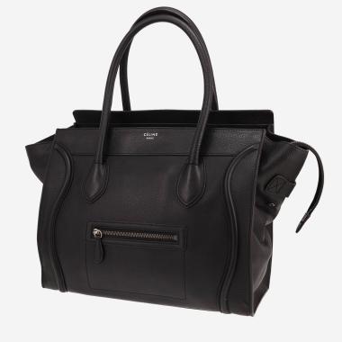 Sac à main Celine  Luggage en cuir grainé noir