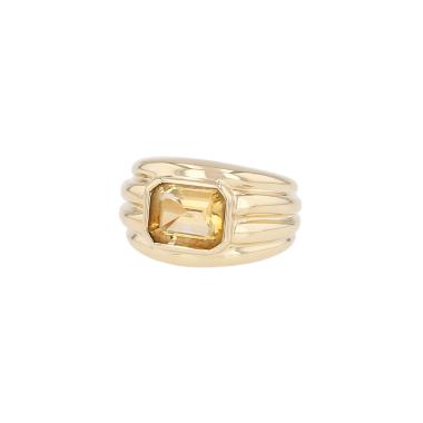 Bague Fred  en or jaune et citrine