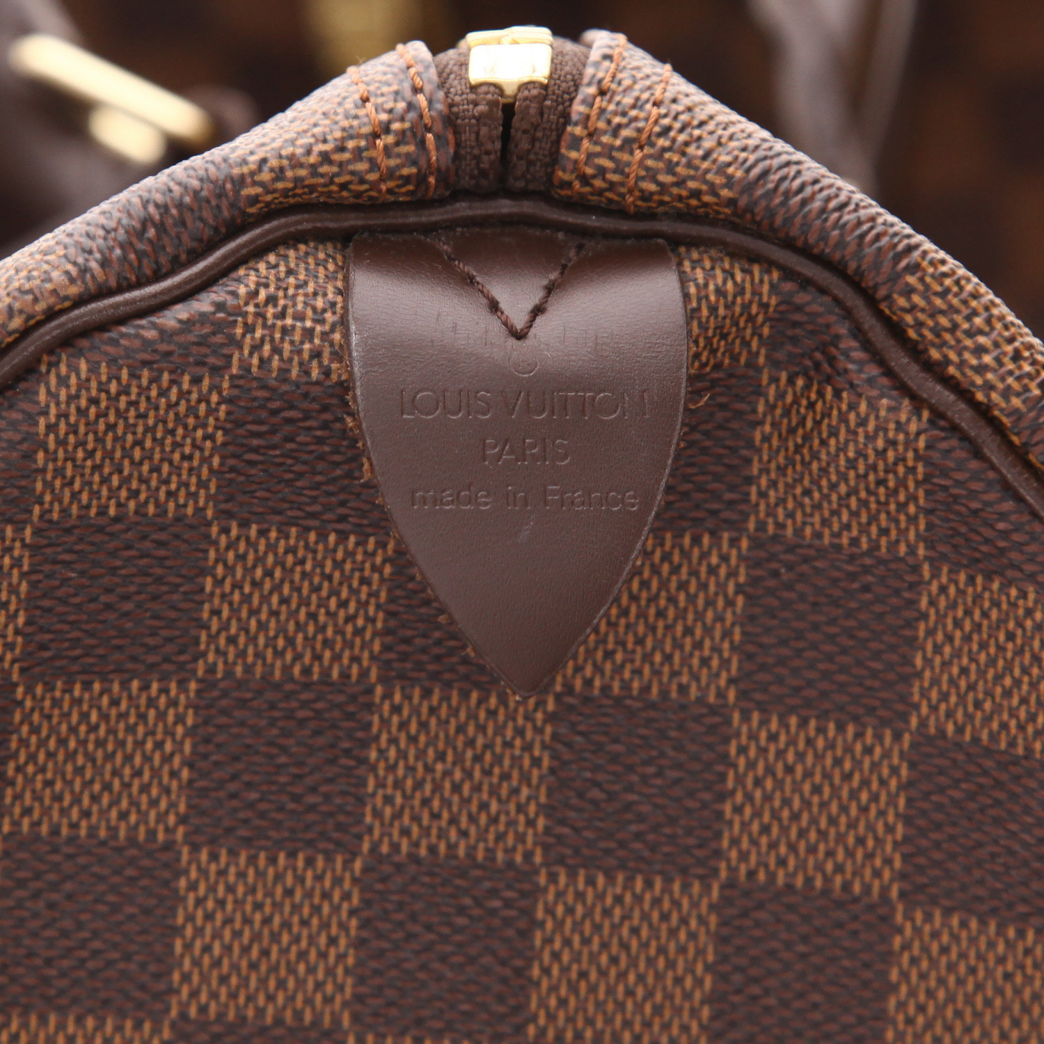 Borsa da viaggio Louis Vuitton Keepall 50 in tela Monogram color ebano e pelle marrone - Detail D2