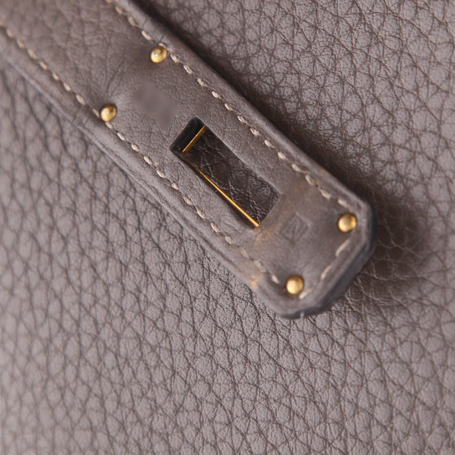 Borsa Hermès Birkin da 30 cm in pelle Togo grigia - Detail D4