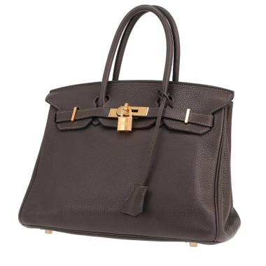 Borsa Hermès Birkin da 30 cm in pelle Togo grigia