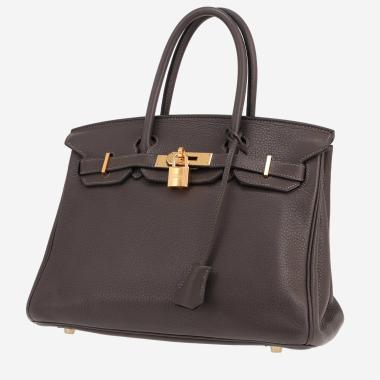 Sac à main Hermès  Birkin 30 cm en cuir togo gris