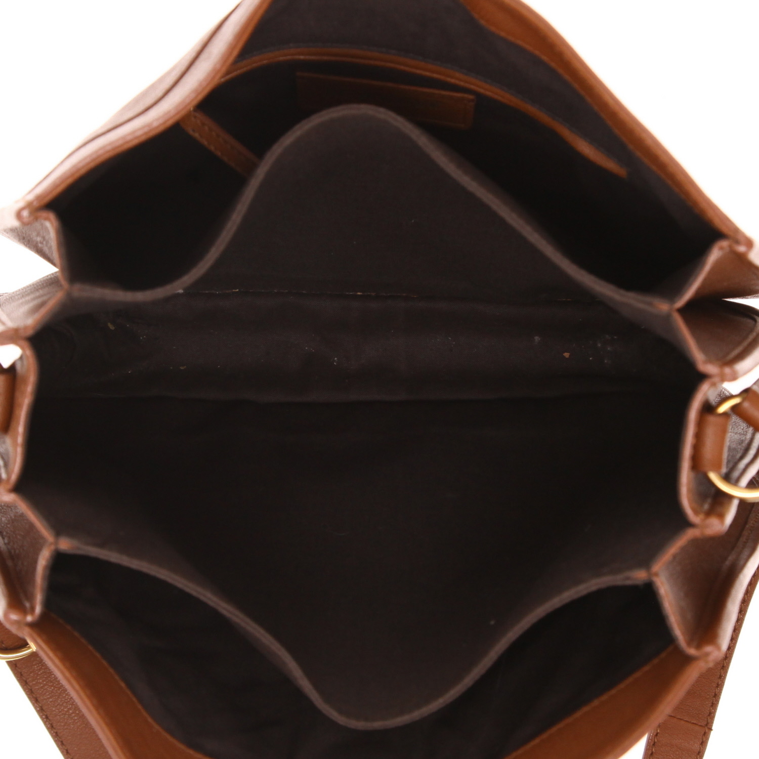 Saint Laurent Chyc brown leather shoulder bag - Detail D3