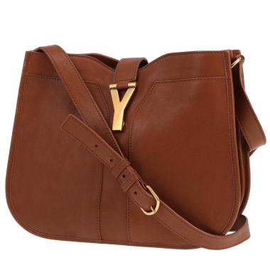 Saint Laurent Chyc brown leather shoulder bag