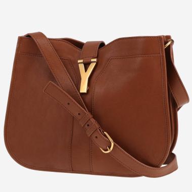 Saint Laurent Chyc brown leather shoulder bag