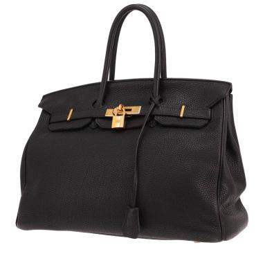 Bolso Hermès Birkin de 35 cm de piel Togo Noir