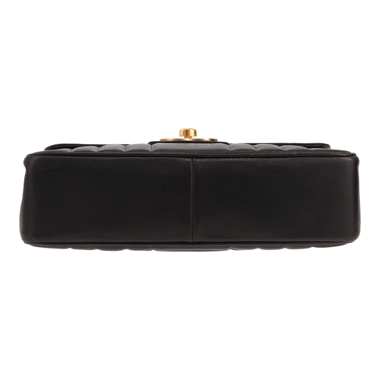 Sac bandoulière Chanel  Timeless Jumbo en cuir grainé matelassé noir - Detail D1
