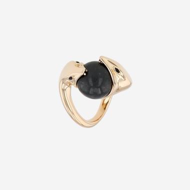 Anillo «Trouble» de Boucheron en oro amarillo y jade negro