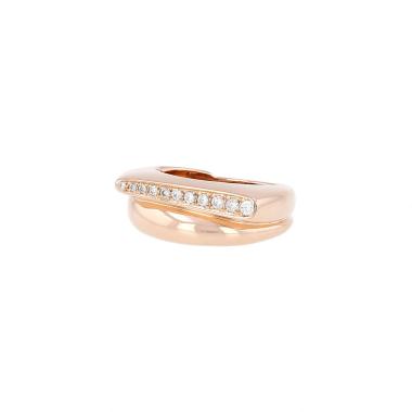 Bague Fred Success petit modèle en or rose et diamants
