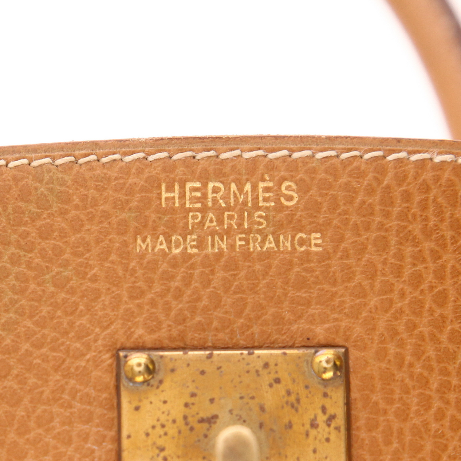 Bolso de viaje Hermès «Haut à Courroies» de piel Ardenne natural - Detail D2