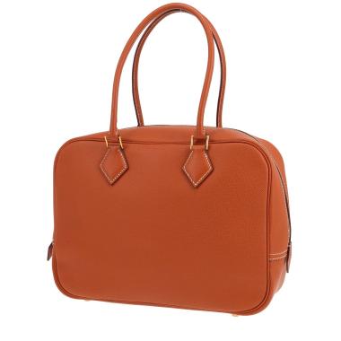 Sac à main Hermès  Plume en cuir Courchevel gold