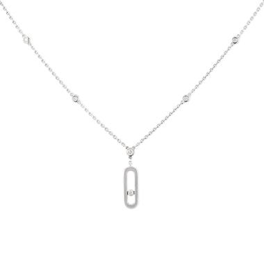 Collar Messika Move Uno en oro blanco y diamantes