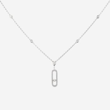 Collier Messika Move Uno en or blanc et diamants