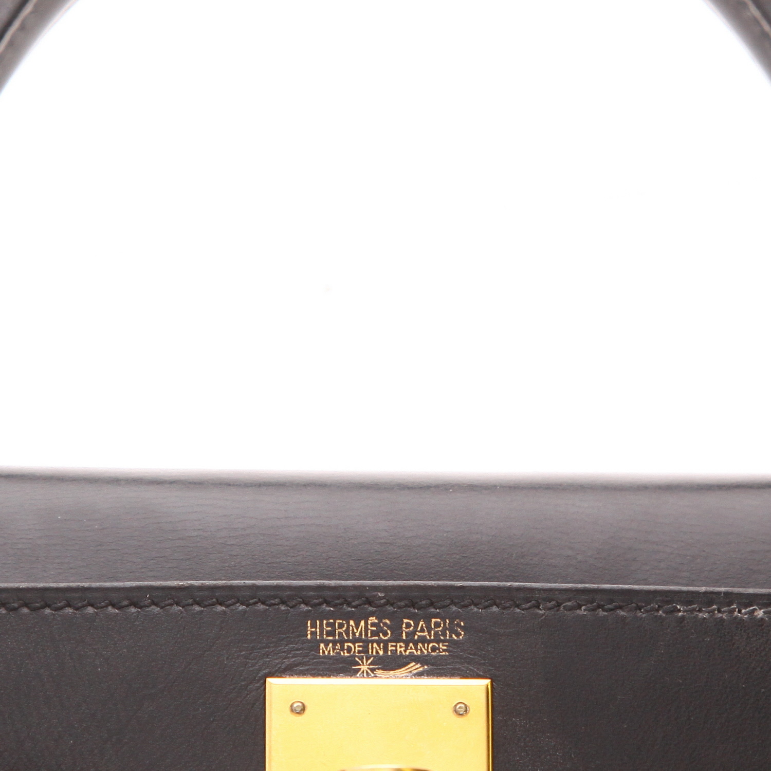 Sac à main Hermès  Kelly 28 cm en cuir box noir - Detail D2
