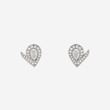 Paire de boucles d'oreilles Chaumet Joséphine Aigrette en or blanc et diamants