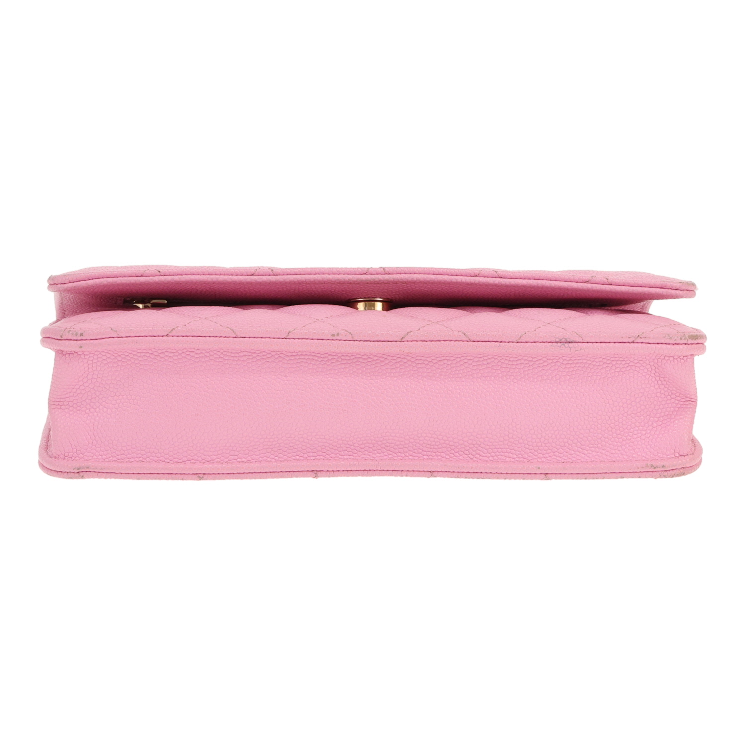 Chanel ‘Wallet on Chain’ shoulder bag in pink quilted grained leather - Detail D1