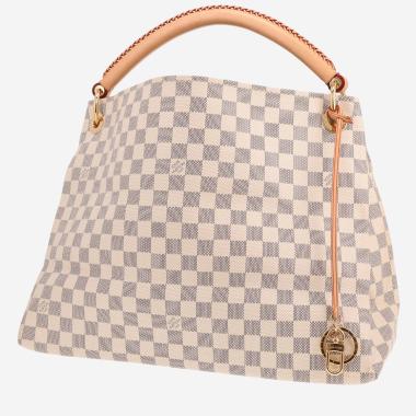 Sac à main Louis Vuitton  Artsy en toile damier azur et cuir naturel