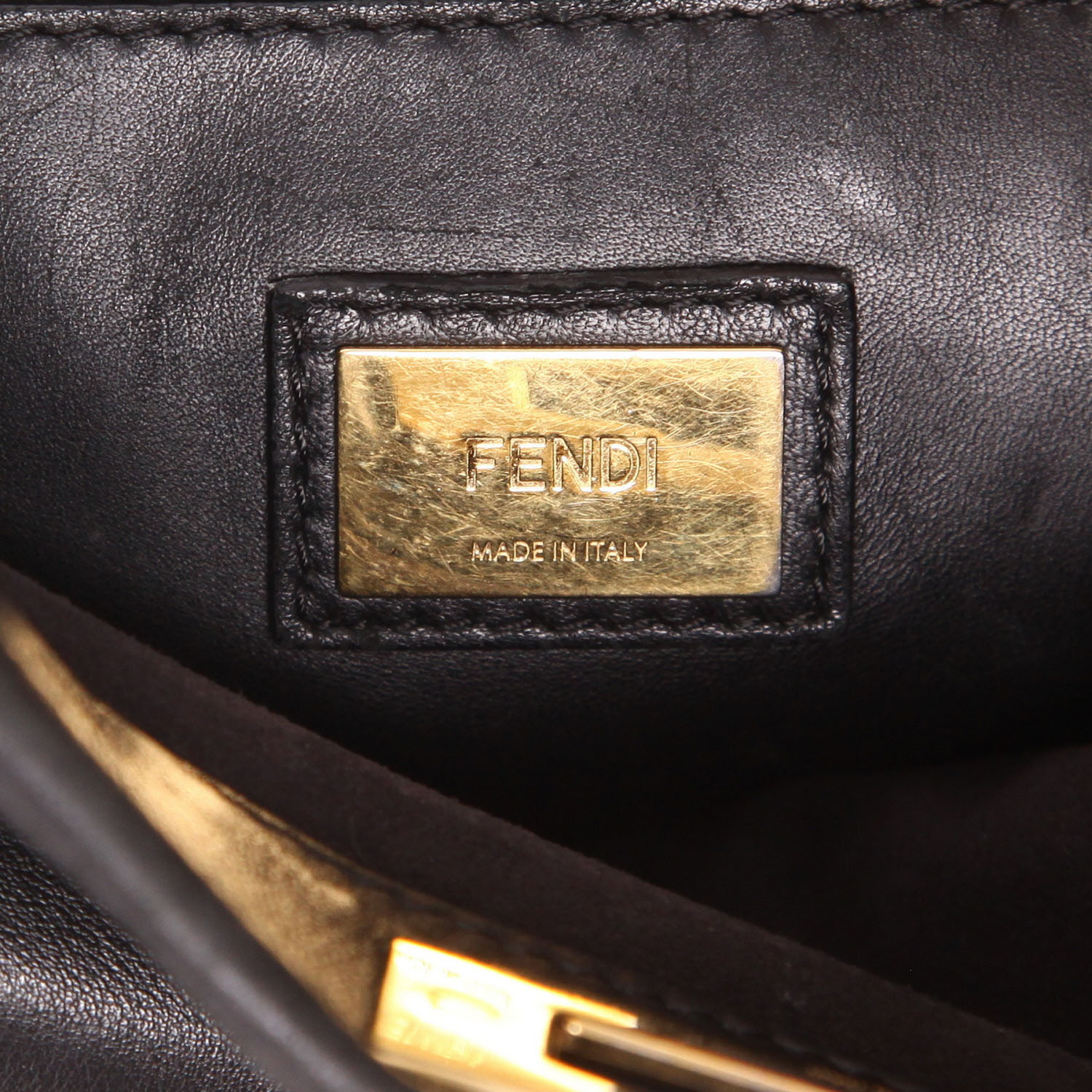Borsa Fendi Peekaboo in pelle nera - Detail D2