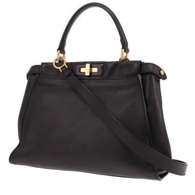 Borsa Fendi Peekaboo in pelle nera