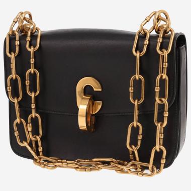 Sac bandoulière Dior  Dior21st en cuir noir