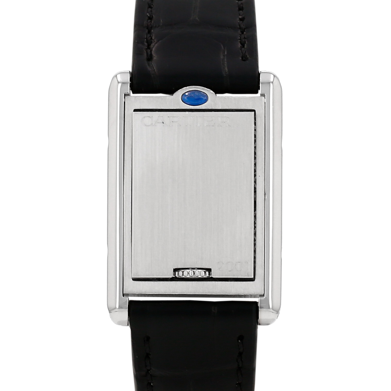 Cartier Tank Basculante watch in steel, Ref: Cartier - 2386  Circa 1990 - Detail D4