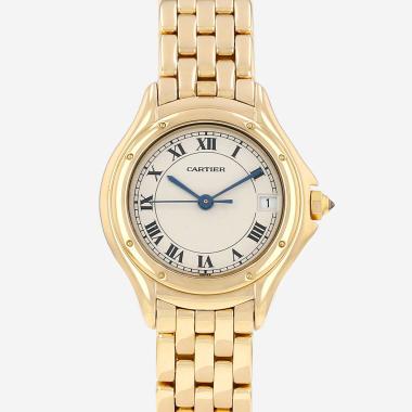 Montre Cartier Cougar en or jaune Ref: Cartier - 887907  Vers 1990
